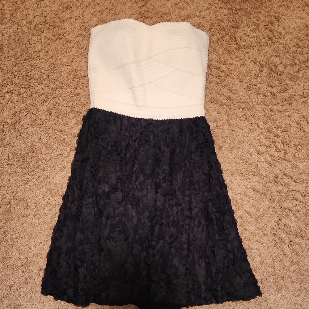 NWT Strapless Francesca's Collections White And Black Dress Size Small